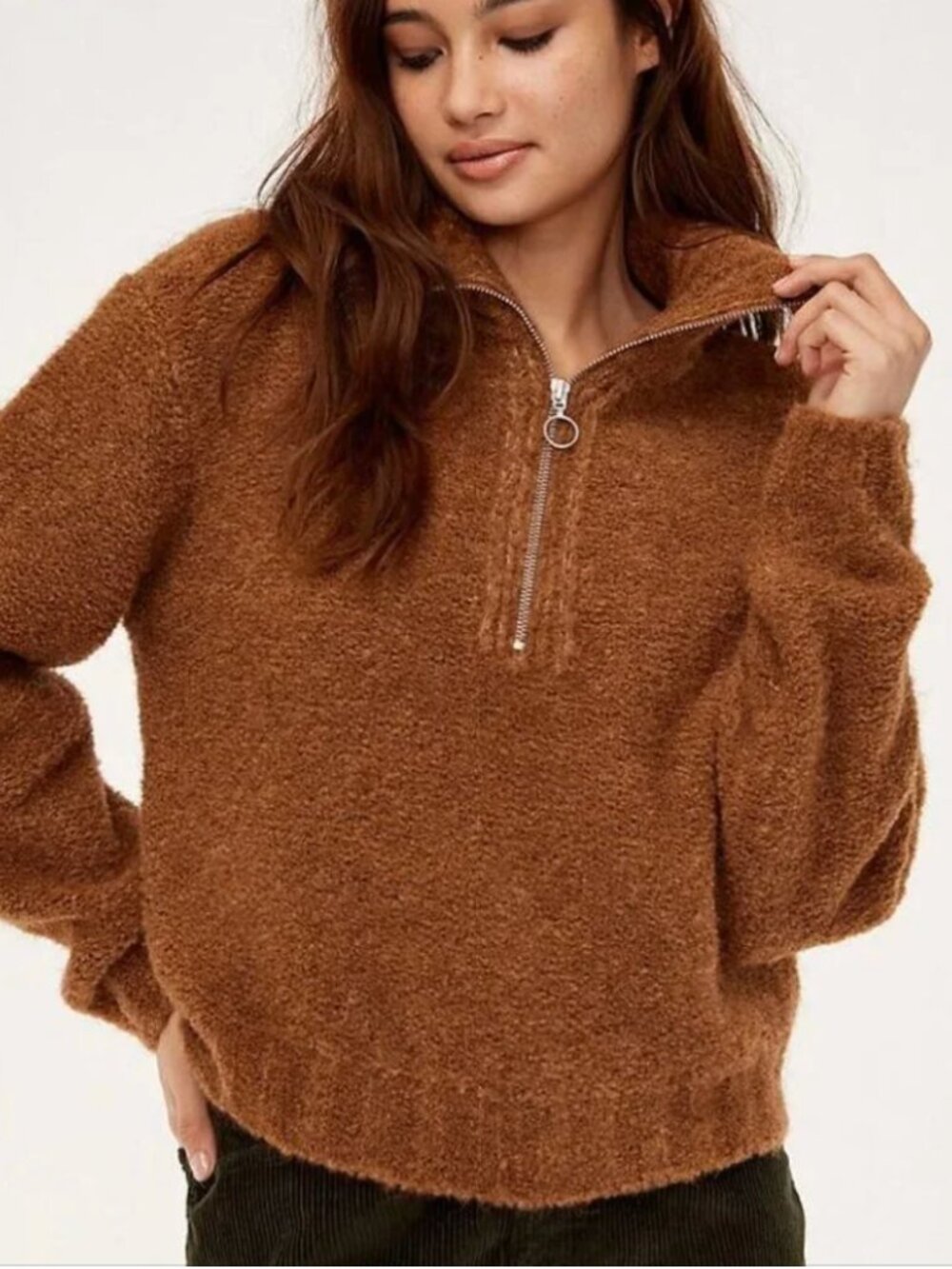 Wilfred Gwyneth Brown Quarter Zip